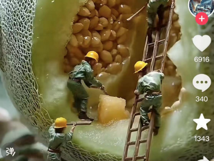 AI制作微缩场景视频，简单好上手，1条视频多平台变现-知鸿阁