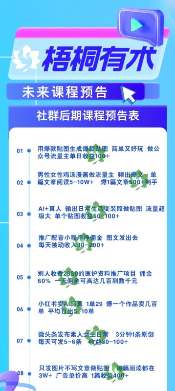 社群项目课程预告✅-知鸿阁